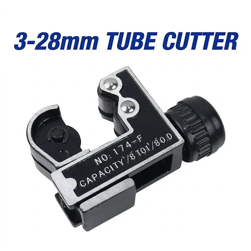 YGTITAN Mini Tube Cutter, 3-28mm Manual Pipe Cutting Tool for Copper & Aluminum Tubing, HVAC Plumbing Tool