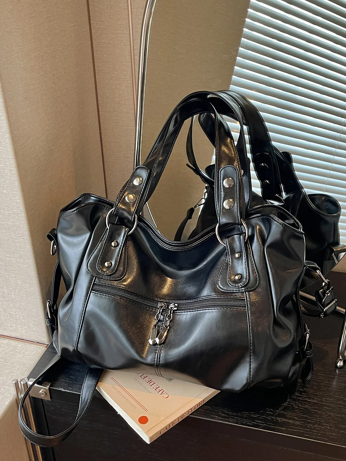 Luxury Woman Shoulder Bag Soft Leather Large Capacity Vintage Fashionabl Handbag Shopping Underarm Bags