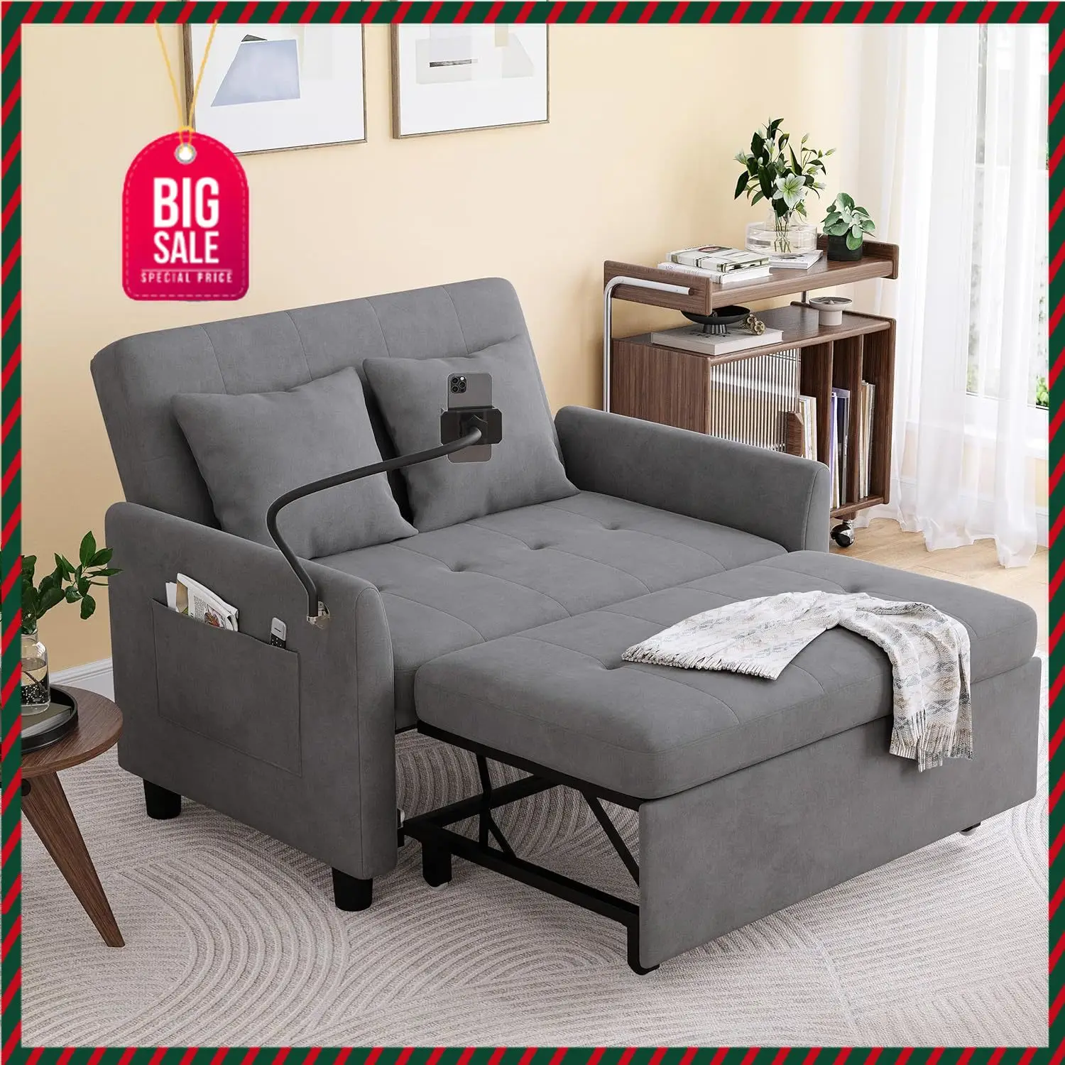 

Бестселлер: раскладной диван-кровать 3-в-1, выдвижной диван-кровать, маленький диван-софа, диван-футон B