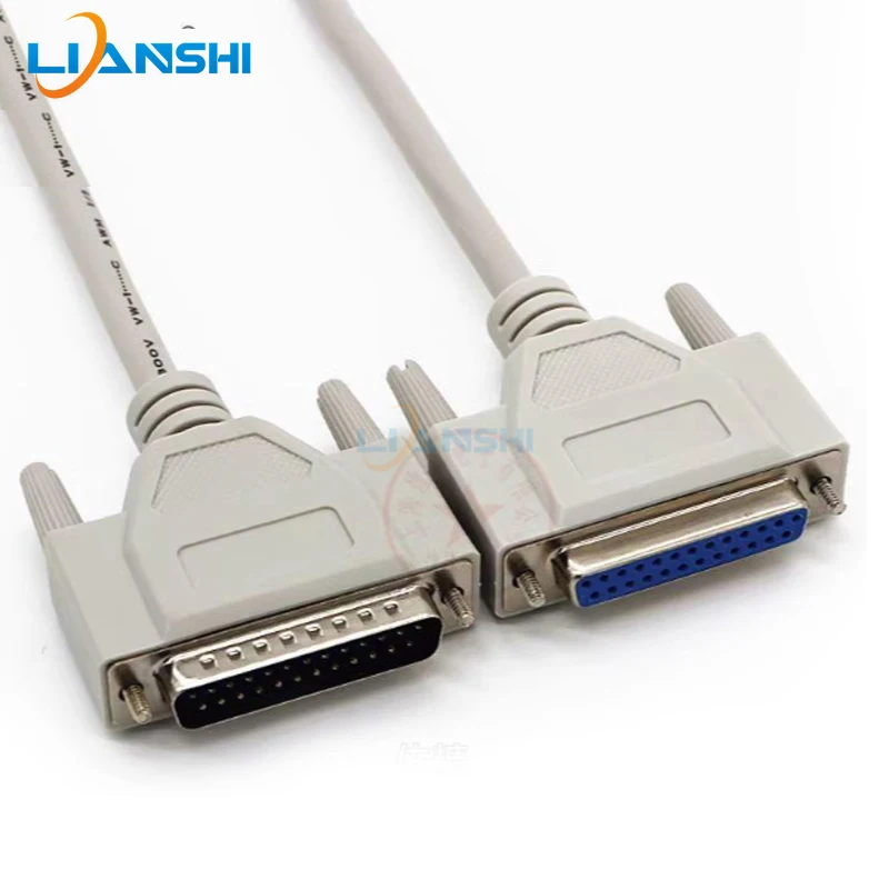 All-copper DB25 parallel port extension cable data cable connection wire, male to female 1.5/3 meters