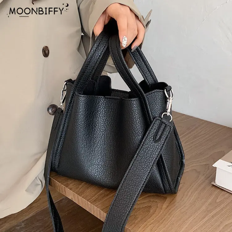 Totes Ladies Hand Bag Casual Cute Small PU Leather Crossbody Bags for Women 2022 Winter Shoulder Handbags Female Travel Kawaii