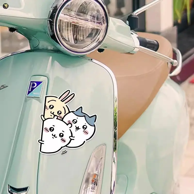 Chiikawa Car Reflective Stickers Bike Motorcycle Decorative Stickers Scratch Stickers Cute Car Decorative Accessories Gift
