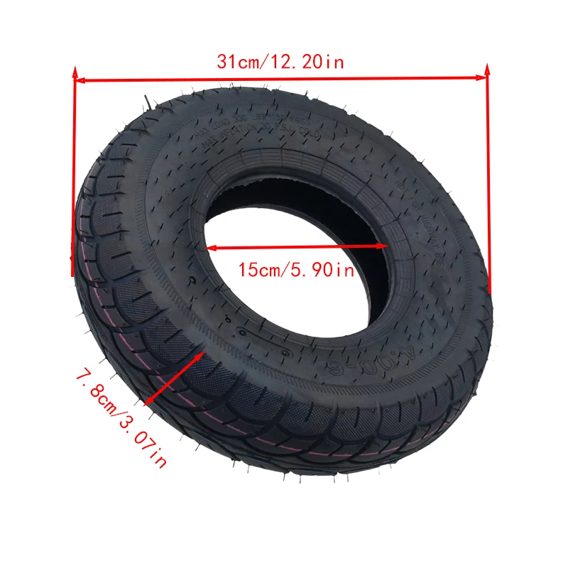 New 4.00-6 Electric Three Wheeled Scooter Cart Scooter Inner and Outer Tire Replacement Rubber Tire Electric Scooter Accessories