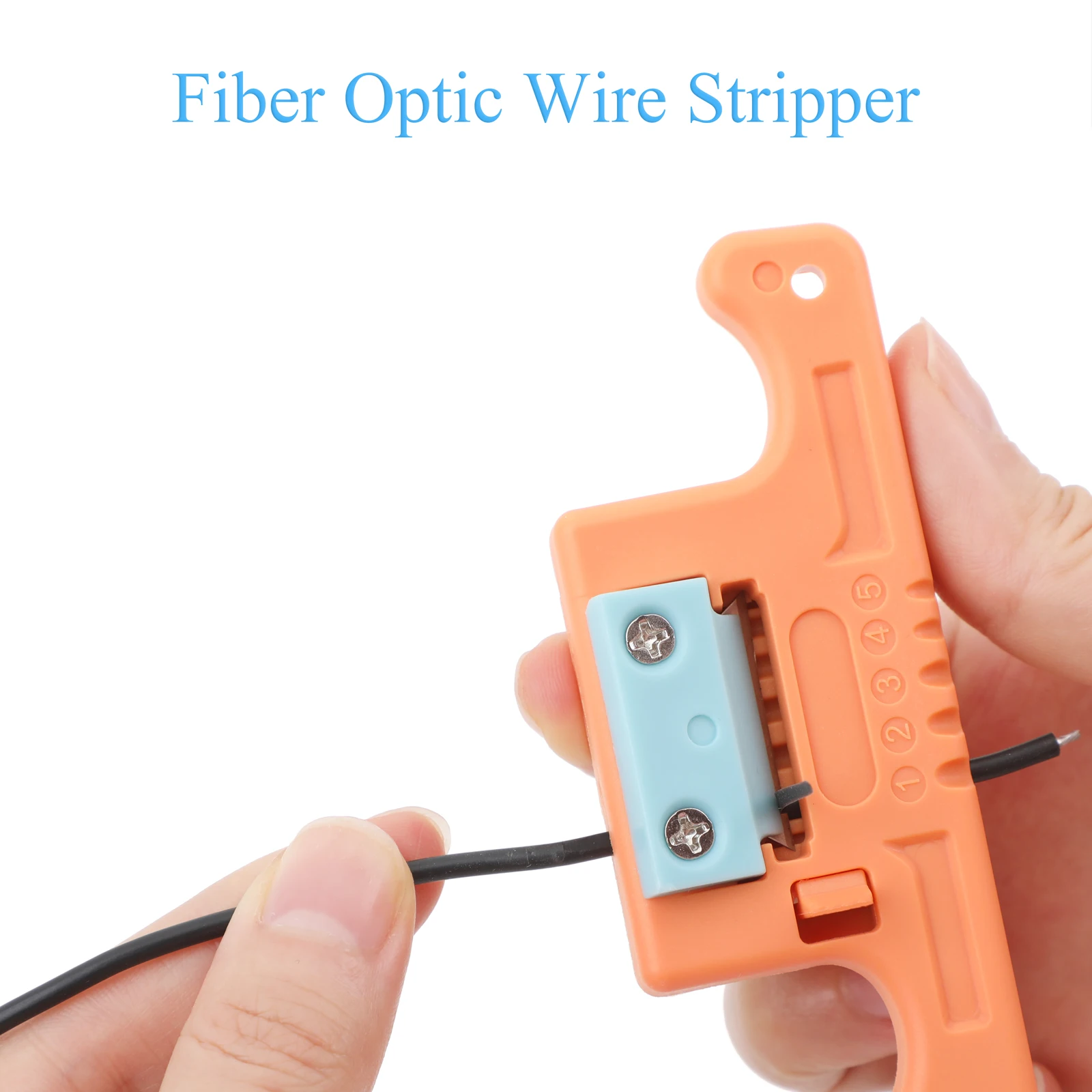 Fiber Optic Longitudinal Stripper 1.9-3mm Loose Tube Cable Stripper Tool with Cutter for FTTH, Data Center, Fiber Maintenance
