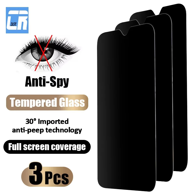 

3PCS Anti-Spy Temered Glass For Samsung A56 5G A55 5G A36 5G A03 A23 A11 F42 5G M54 5G M31 M30 M21 M14 Screen Protector Privacy