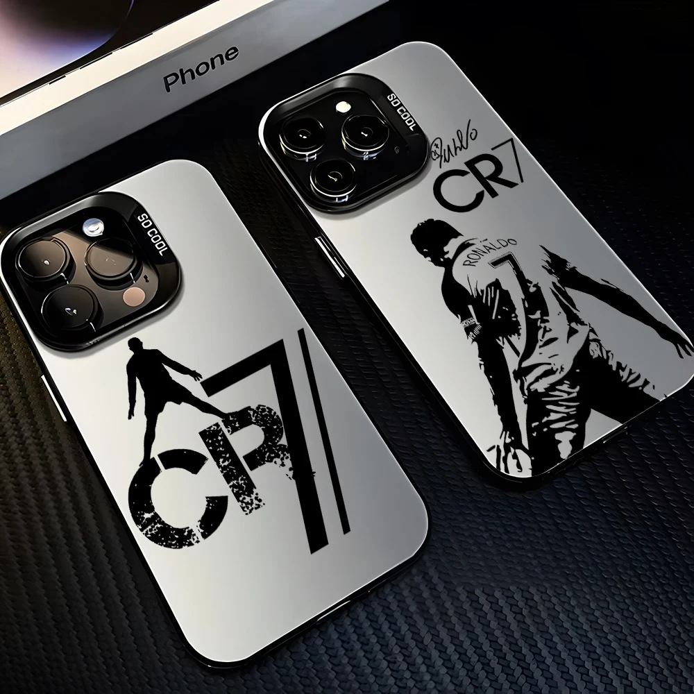 Mr Football Phone Case For C-cR7-R-Ronaldos iPhone 16 15 14 13 12 11 Pro Max X XR 8 7 Plus Candy Matte Shockproof Back Cover