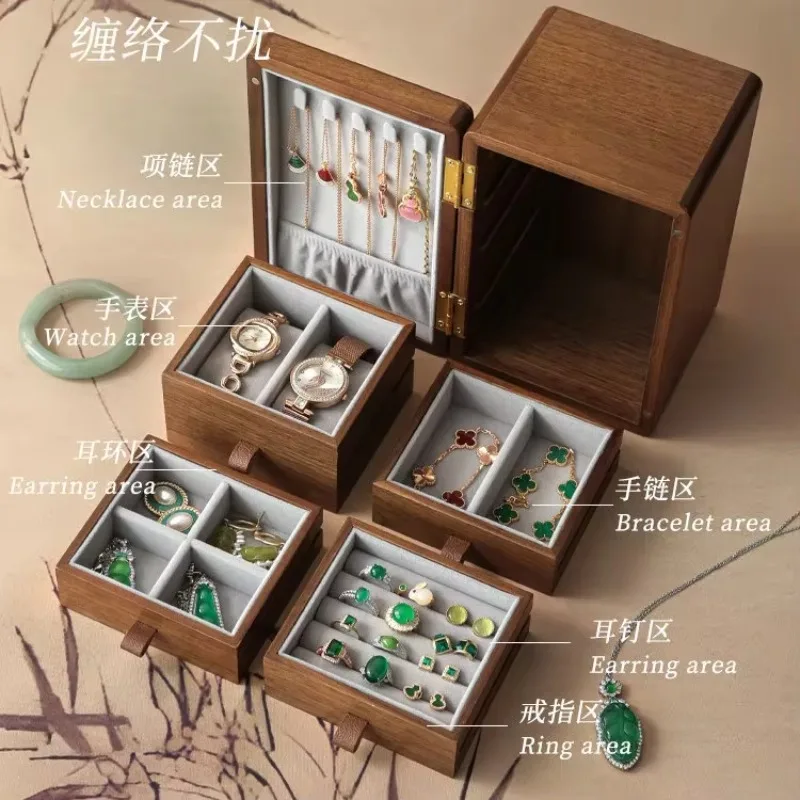 CZ-29 Multi-layer Drawer Jewelry Box Jewelry Storage Box Large Capacity Multifunctional Ring Earrings Necklace Watch Display