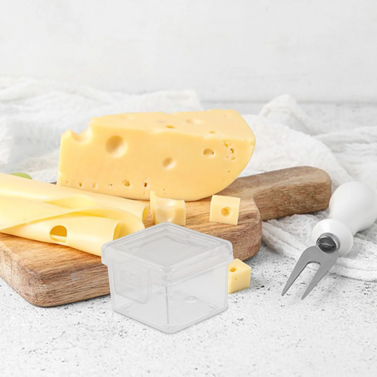 Cheese Storage Box Food Container Butter Slices Holder Containers Block Fridge Plastic Kitchen Supply Mini