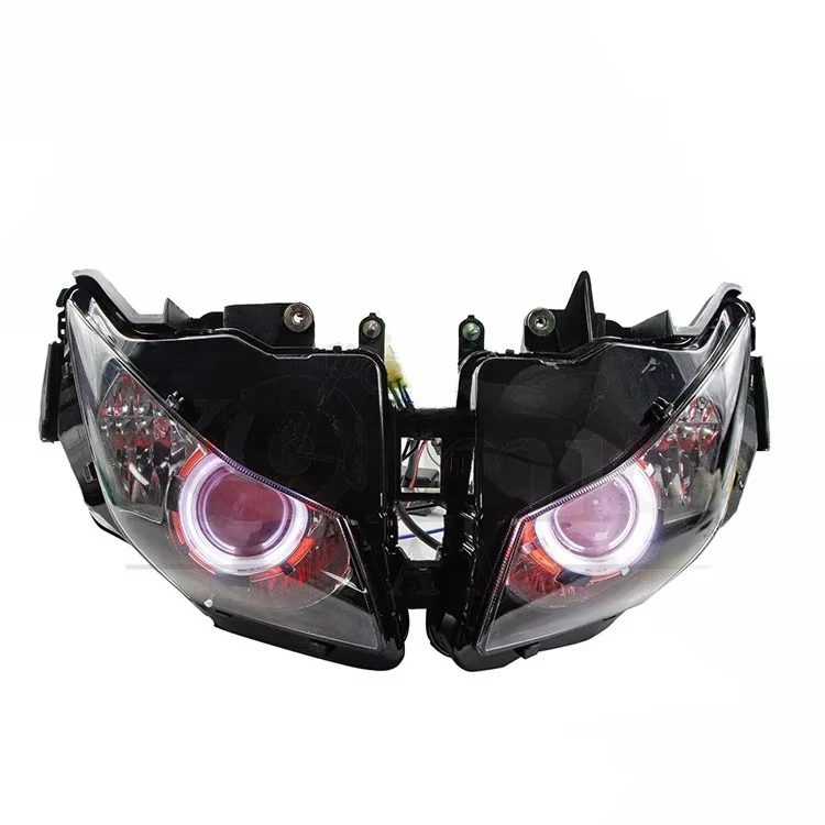 HID Motorcycle Modified Head Light Bike Headlight Angle Eyes Motorcycle Head Lamp for NINJA 250 300 NINJA250 NINJA300