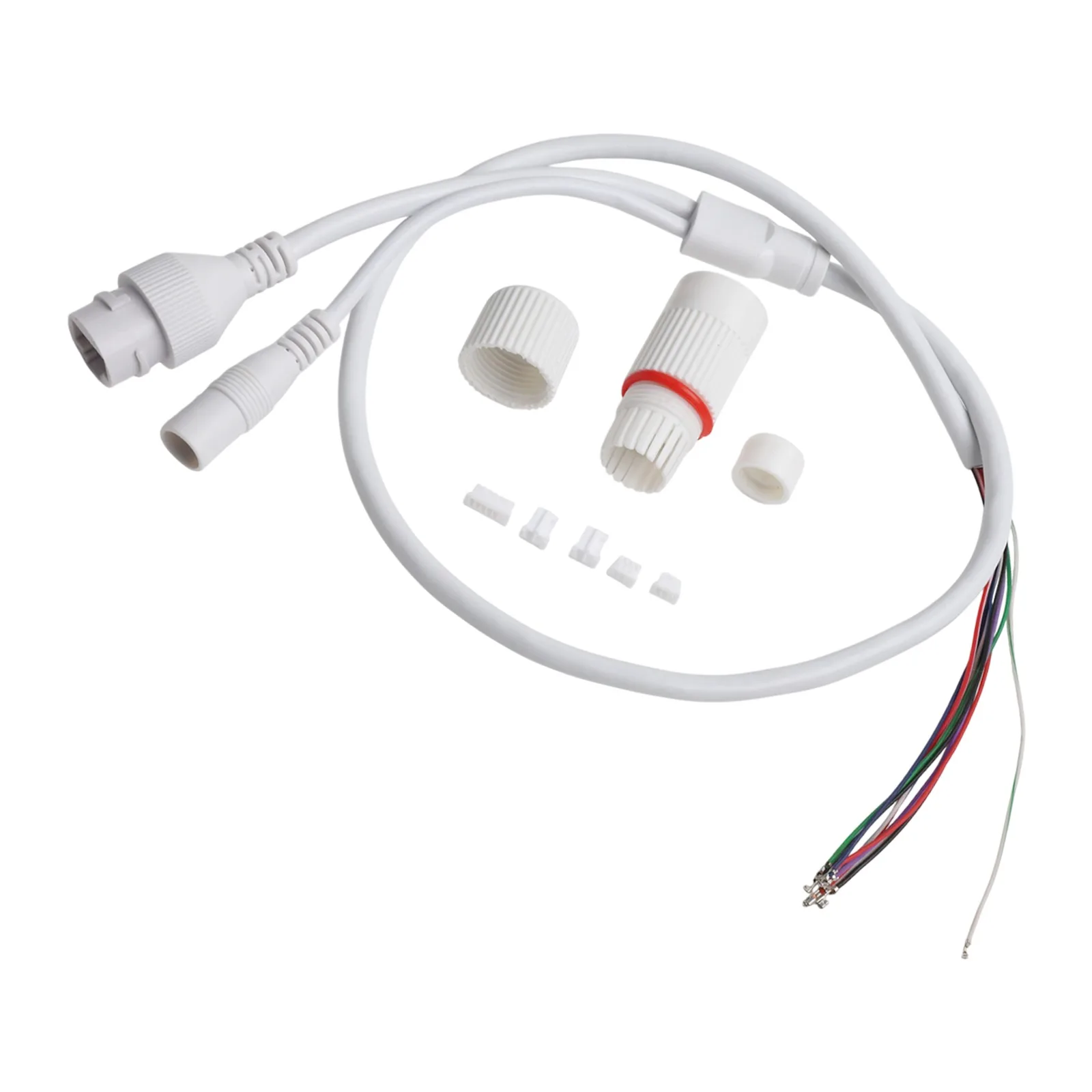 For CCTV IP Cameras Built-in 48V POE CCTV IP Camera Cable Outdoor Use Security Surveillance 4PIN And 2PIN Wires