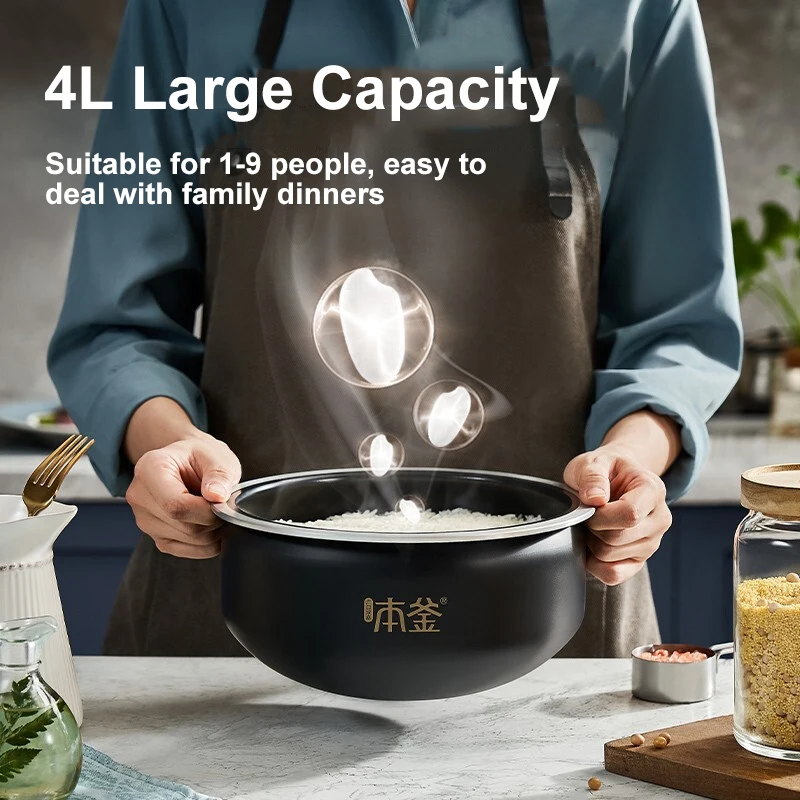 SUPOR Far Infrared Rice Cooker 4L Smart Home Large Capacity Multifunctions Rice Cooking Pot Reservation Cake Steam Rice Cooker