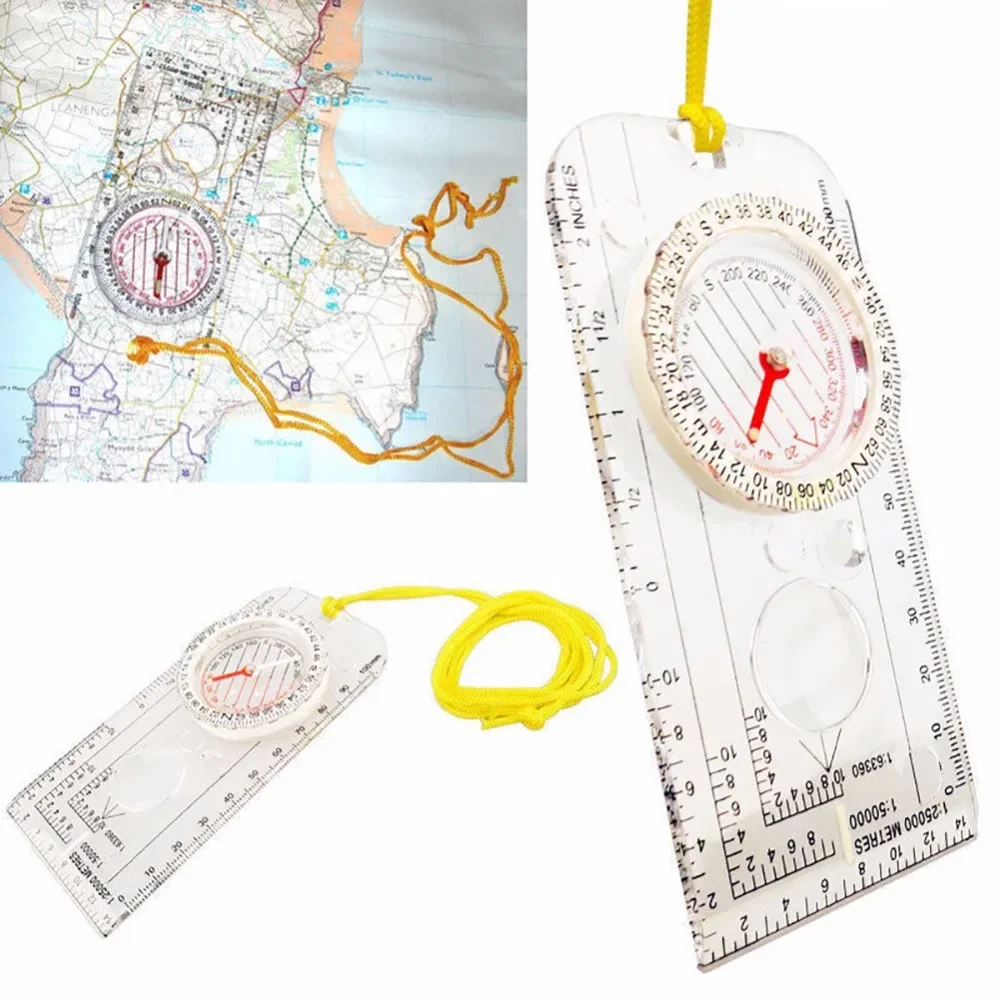 Compass  Scouts Hiking Magnifying Camping Boating Map Reading Orienteering