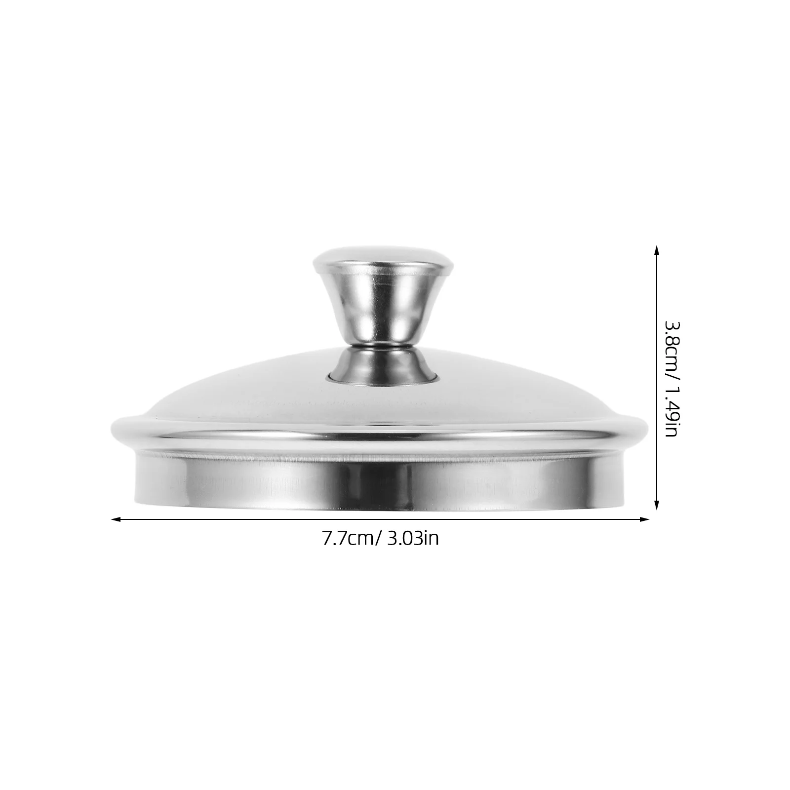غطاء كوب عالمي من الفولاذ المقاوم للصدأ للمشروبات الباردة الساخنة وأكواب الشاي والقهوة المقاومة للغبار وشكل دائري سهل التنظيف للمطبخ 7 سم