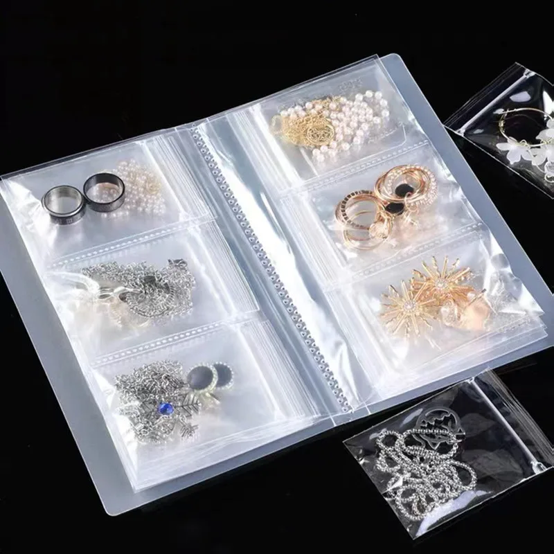 Transparent Jewelry Storage Album Earrings Necklace Rings Display Stand Portable Packaging Holder Collection Jewlery Organizer