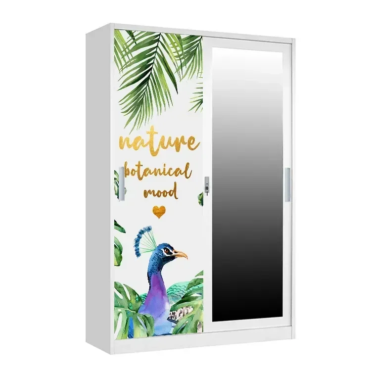 

A Drawing Design Two Doors Detachable Bedroom Metal Almirah Steel Wardrobe