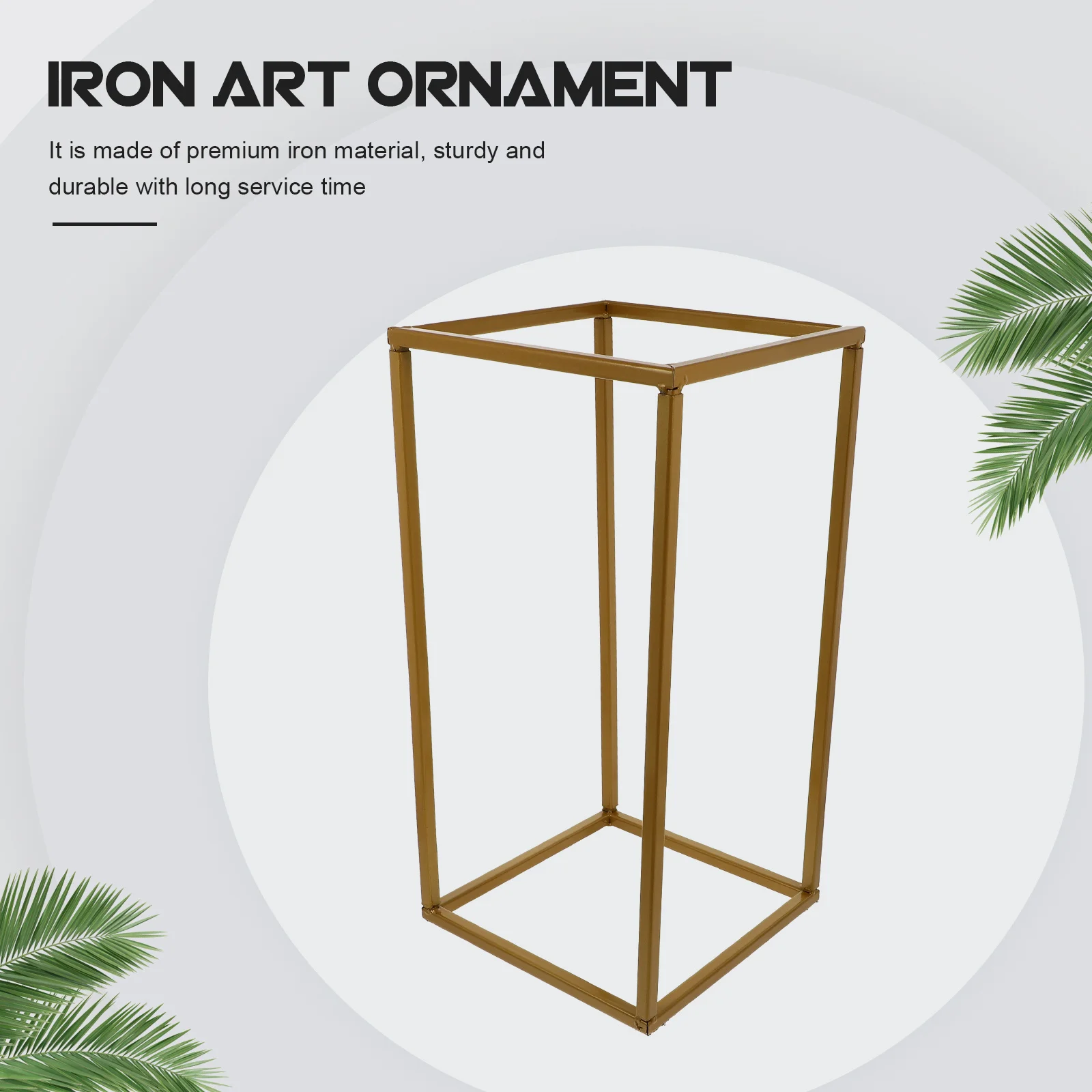 

1Pcs Irregular Ornament Iron Art Rack Premium Rectangular Frame Decor for Wedding Stage Flower Arrangement Housewarming Gift