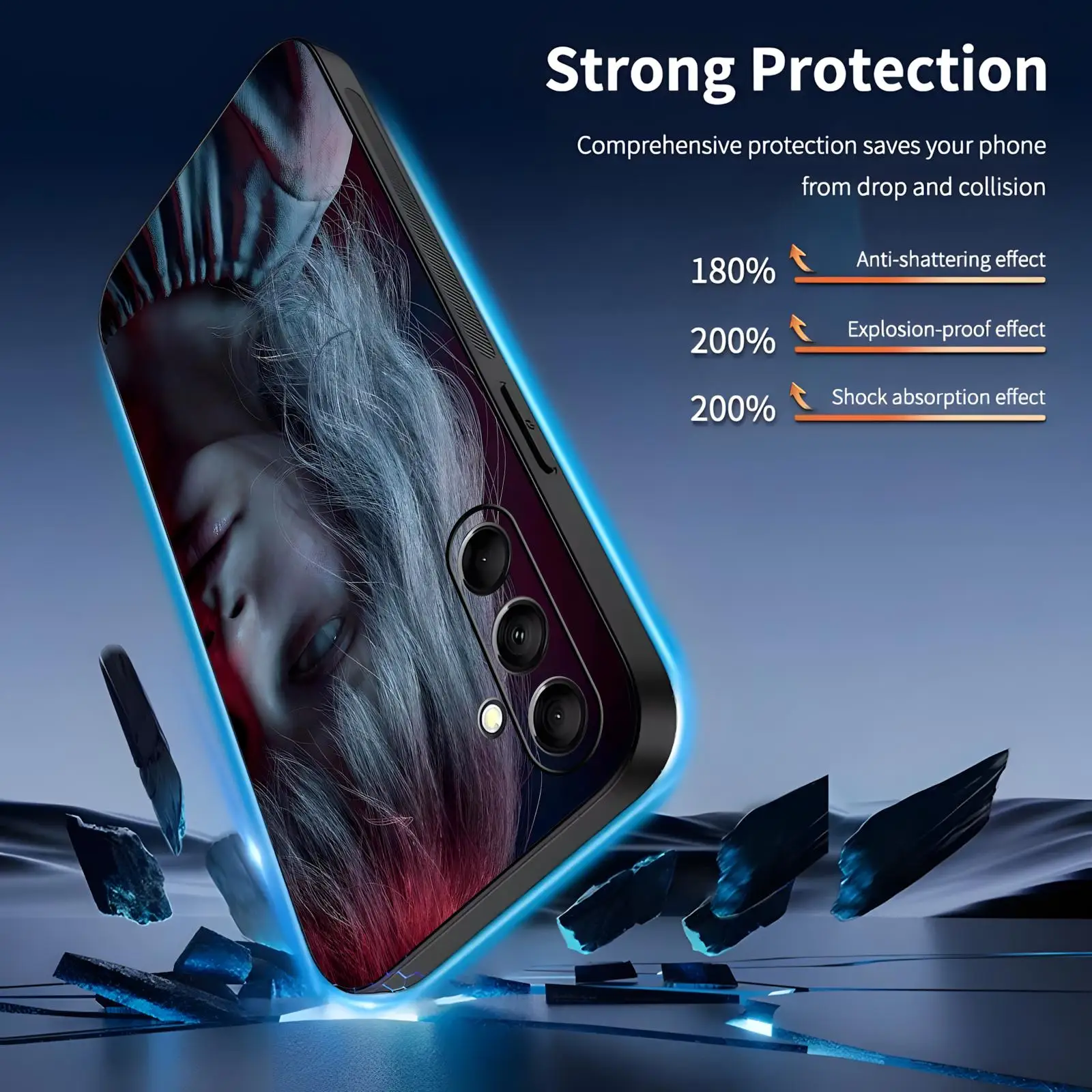 hot game Resident Evil  Phone Case For Samsung A57 A56 A37 A27 A17 A36 A26 A55 A35 Anti-Drop Soft Black Case view 3