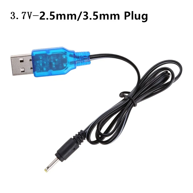 3.7V Lipo Battery Charger USB to 2.5mm/3.5mm Plug Connector Charging Cable For RC Helicopter Drone Car Model Electric RC Toys