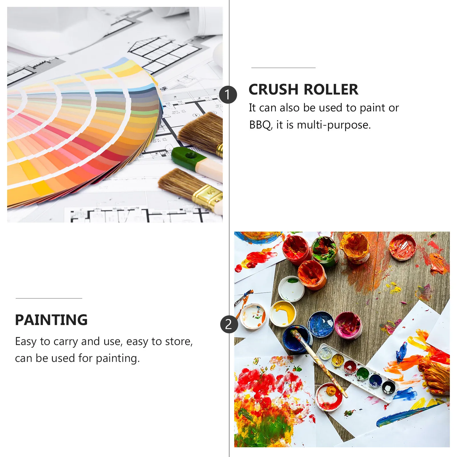 20Pcs Heavy Duty Oil Brush for Paint Varnishes Glues Kitchen Bbq Baking Bakery Backing Painting Professional Even Spread Design