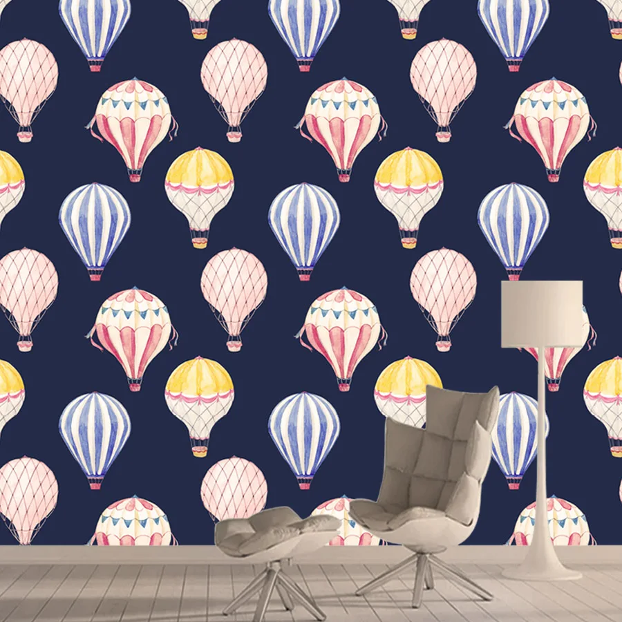 

Peel and Stick Wallpapers Accept for Living Room Bedroom Walls Contact Papers Home Decor TV Cartoon Hot Air Balloon Kids Murals