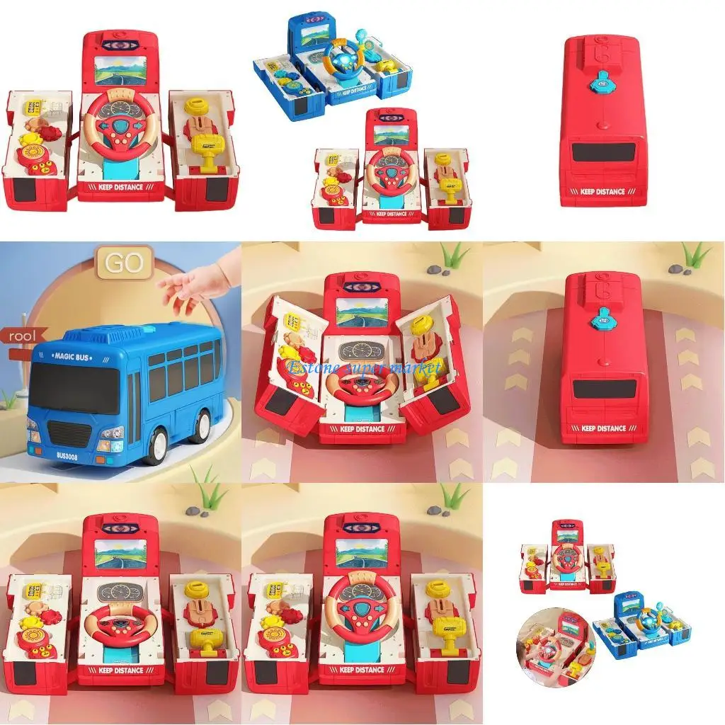 

090B Baby Steering Wheel Toy Learning Toy Kids Activity Board with Light for Kids