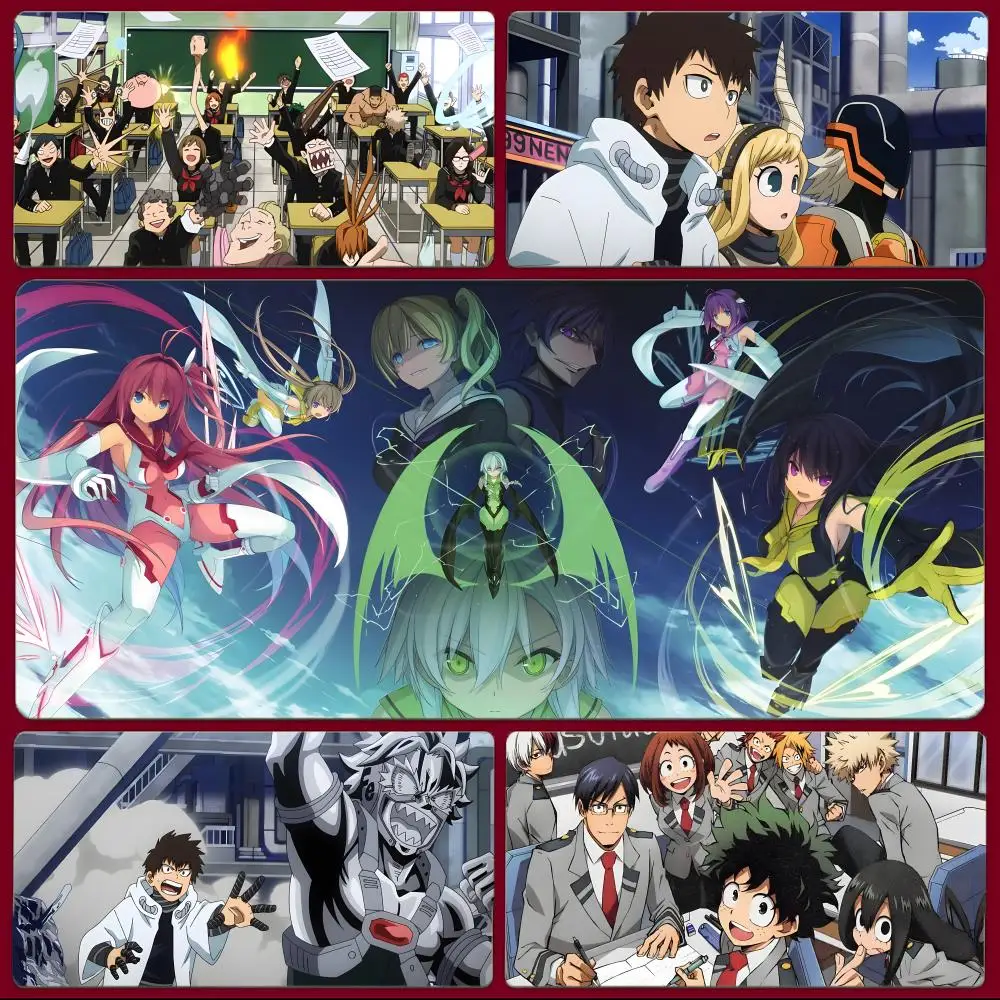 

Забавный коврик для мыши C-Classroom for Heroes в стиле аниме, большой игровой коврик для мыши с прошитыми краями, утолщенный настольный коврик для ПК