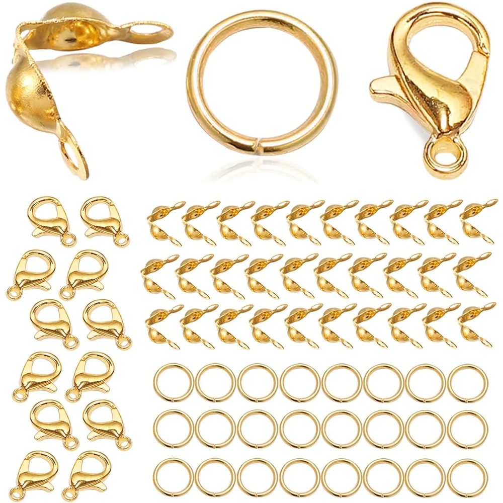 

450Pcs/Lot Lobster Clasps Jewelry Clasp Connectors Jump Ring Kits for DIY Bracelet Necklace Chain Jewelry Making Accessories