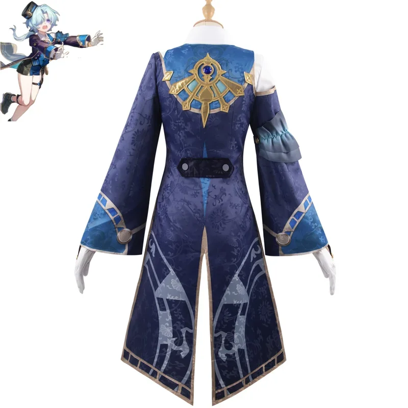 Anime Honkai: Star Rail Misha Cosplay Costume Game Printing Evening Dress Coat Adult Man Woman Carnival Masquerade Ball Suit