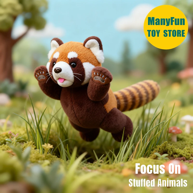

Lesser Panda Plush Animal Realistic Red Panda Plushie Lifelike Raccoon Stuffed Toy Firefox Simulation Doll Lovers