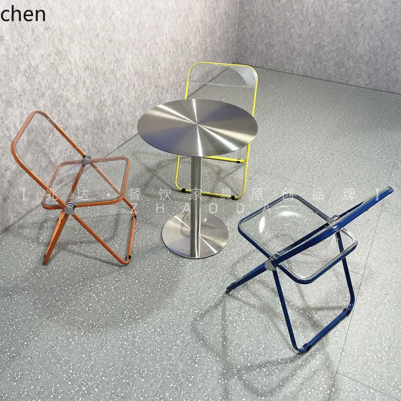 

LXC Industrial Style Stainless Steel Table and Chairs Internet Celebrity Coffee Shop Milk Tea Shop Dining Table Commercial Use