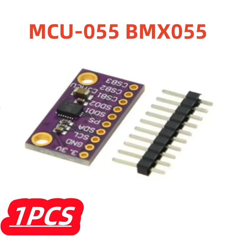 1Pcs/lot 100% New MCU-055 BMX055 9DoF IMU High Precision integrated 9-axis Attitude Sensor Module Replaces MPU9250