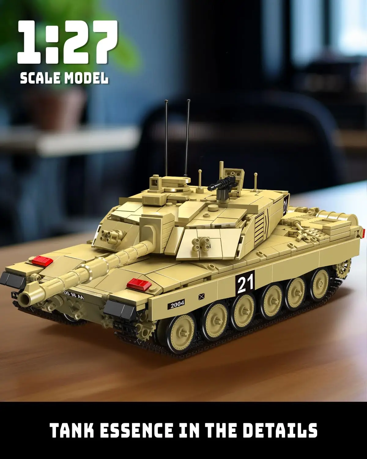 MK 20037 Challenger 2 Panzerbausatz – 1129-teiliges RC-Militärmodell mit Fernbedienung und APP-Steuerung, Sammlergeschenk für Erwachsene und Jugendliche