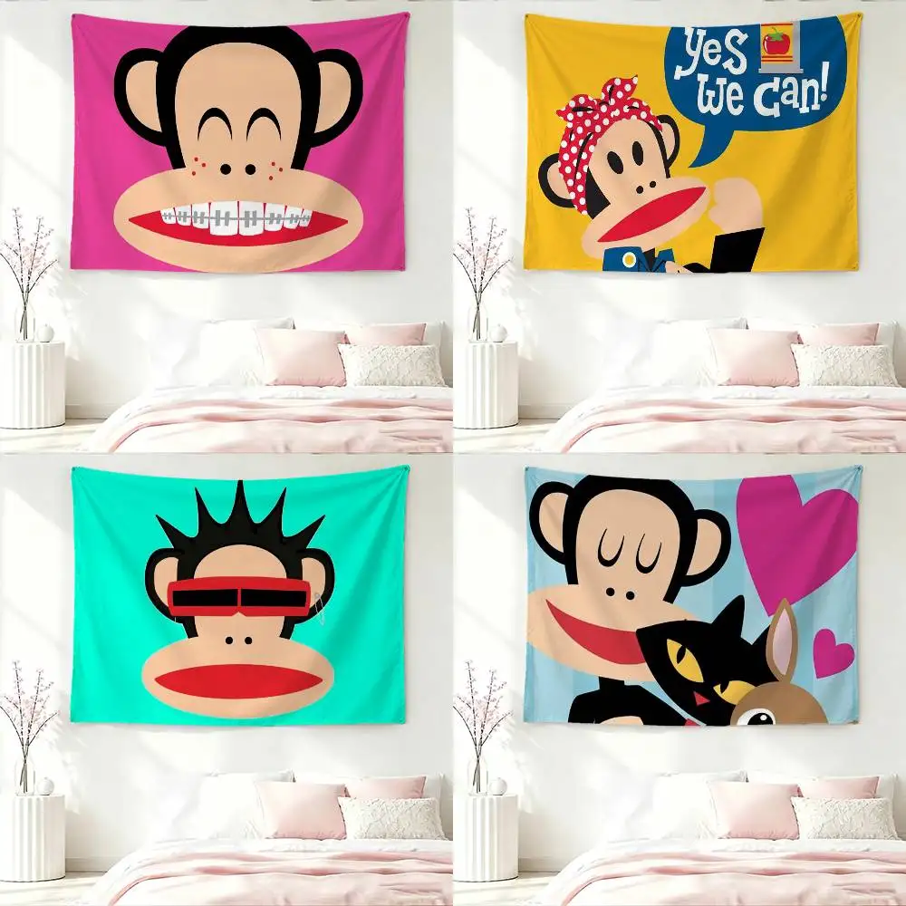P-paul frank Monkey Flag Digital Printing Banner for Garage Wall Out Door Decoration
