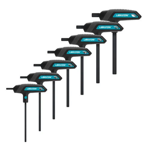 LIBRATON 7PCS T-핸들 알렌 핸들 렌치, SAE 1/8