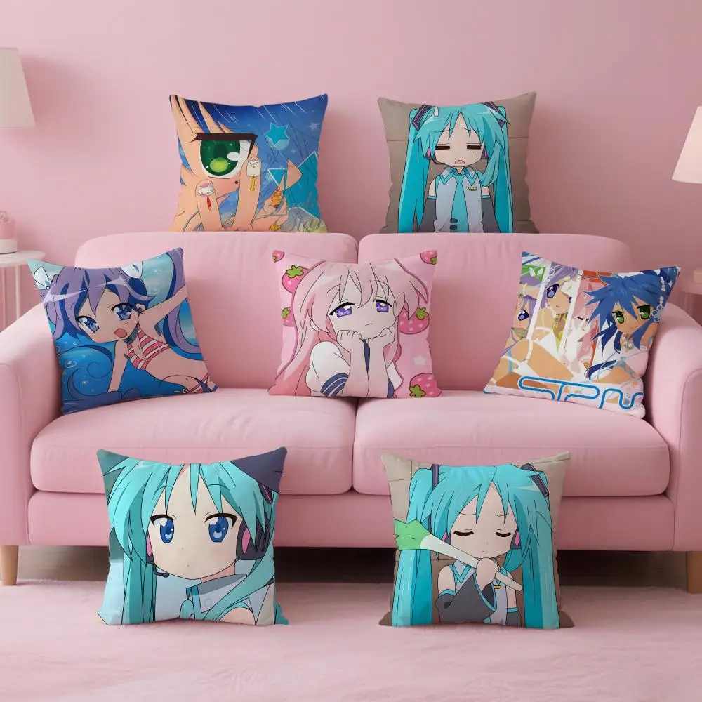 Classic animation L-Lucky S-Star Cushion Cover Pillow Case Soft Friendly Fabric & Concealed Zipper