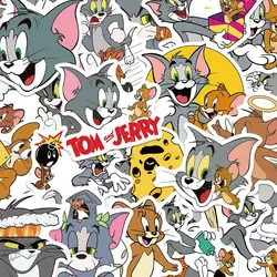 Cute Cartoon Tom Cat and Jerry Mouse Graffiti Stickers Laptop Phone Scrapbook Diary Luggage Stationery Sticker Kid Girl Toy gift