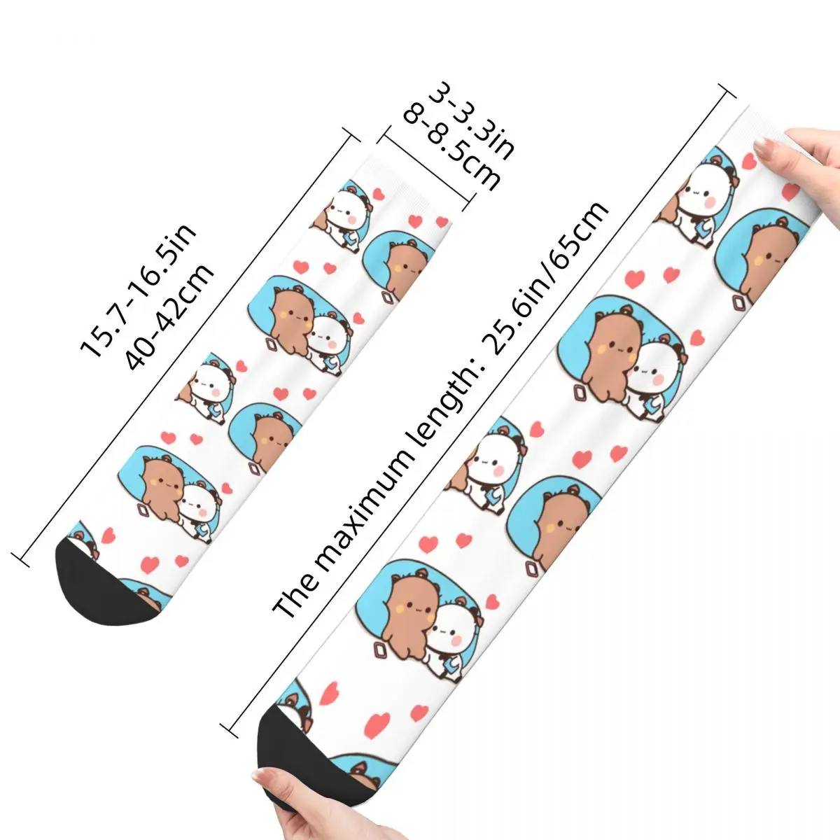 Crew Socks Bubu Dudu Love Cute Merch for Female Cozy Print Socks All Seasons Small Gifts