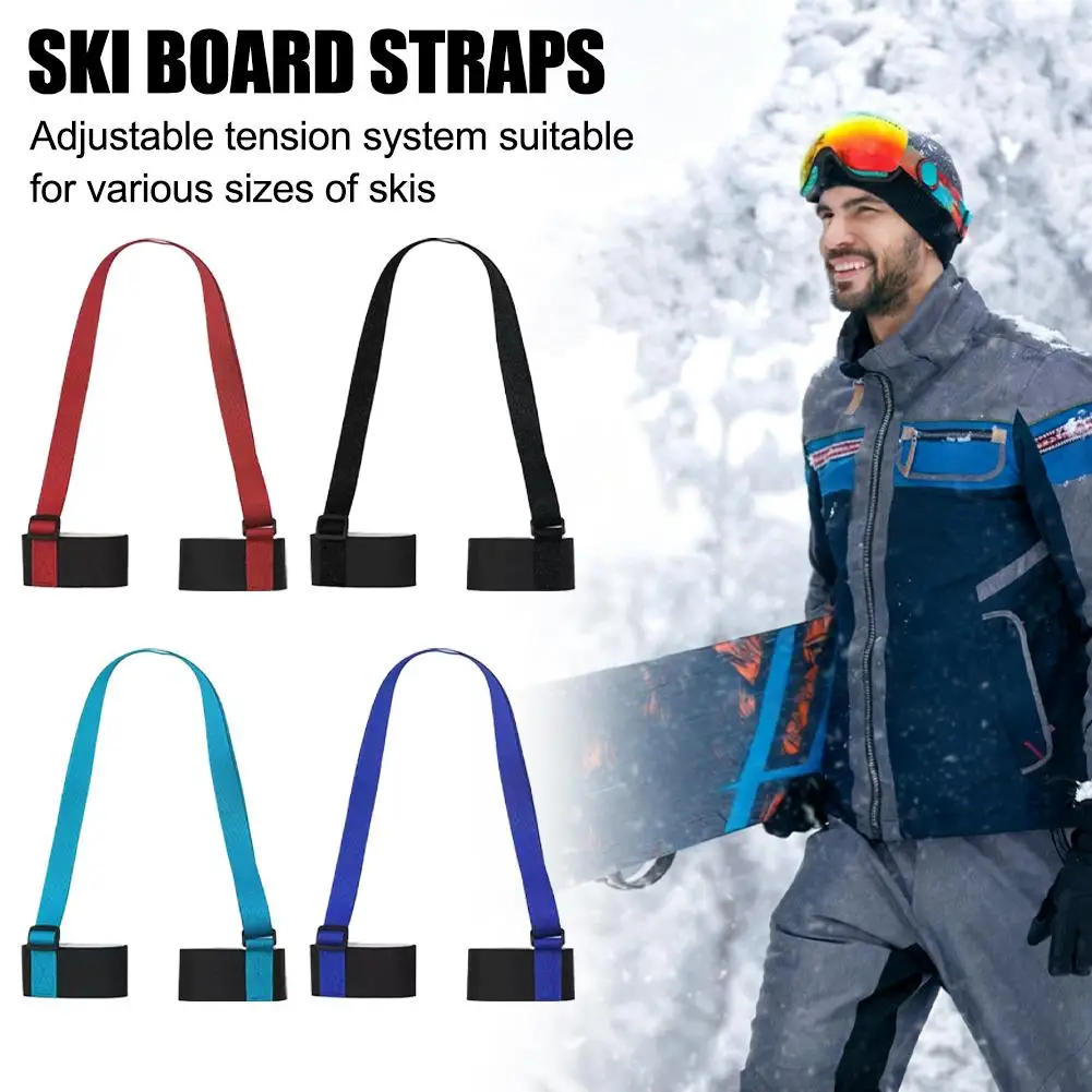 Fijaciones de esquí portátil, doble tabla, Snowboard, correa fija, correas de trineo, fijaciones de trineo ajustables, Kit colgante, accesorios de esquí