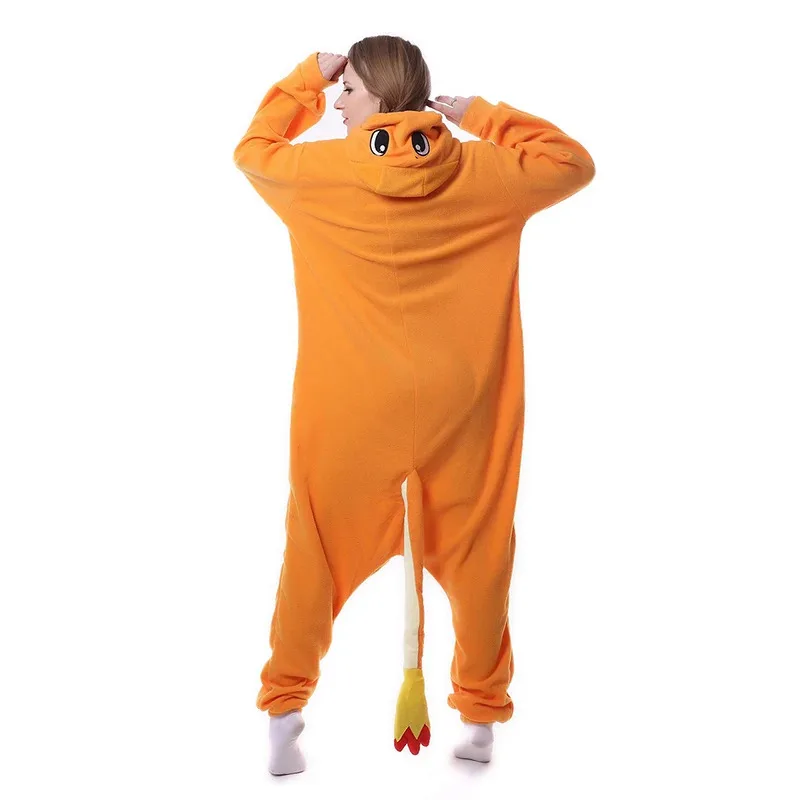 2025 nuevas mujeres Kigurumi Charmander Cosplay disfraz Anime Onesies para adultos pijamas ropa de casa mono Halloween Navidad ☆ wrl ☆