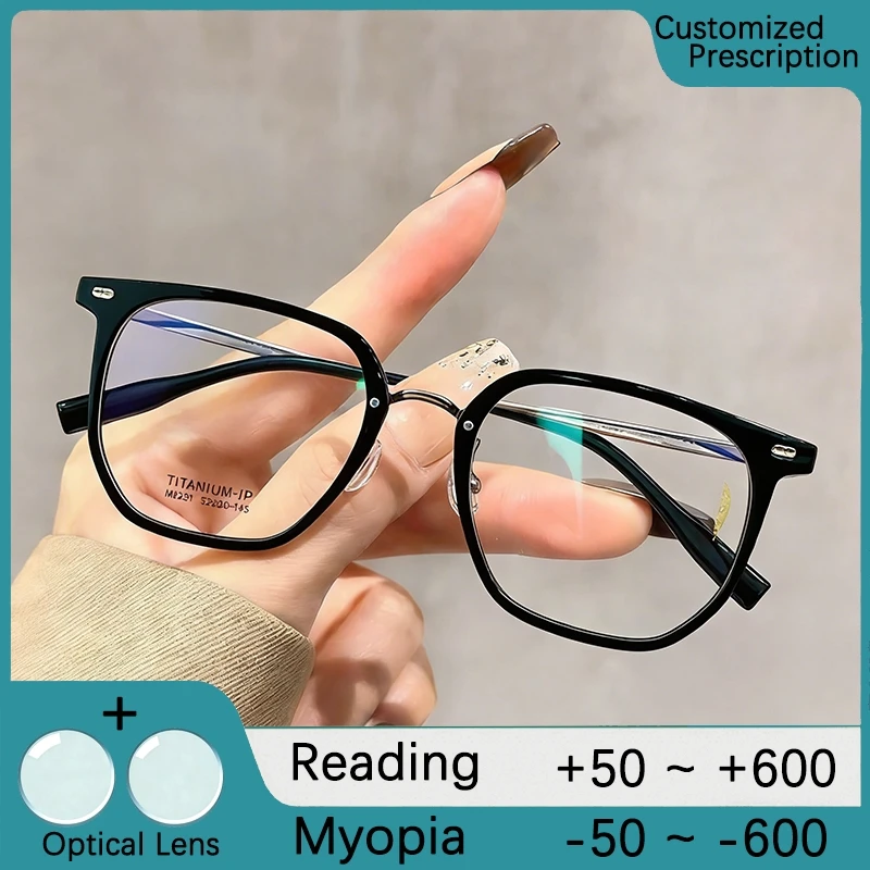 

Сверхлегкие женские очки для чтения, модные очки с защитой от синего света, мужские оптические линзы с рецептом, очки по рецепту