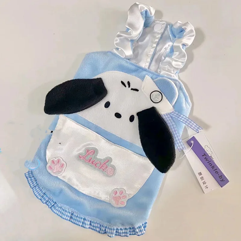 

Kawaii Sanrio Pet Clothes Pochacco Accessories Cute Anime Dog and Cat Sling Breathable Elastic Anti-Shedding Toys for Girls Gift