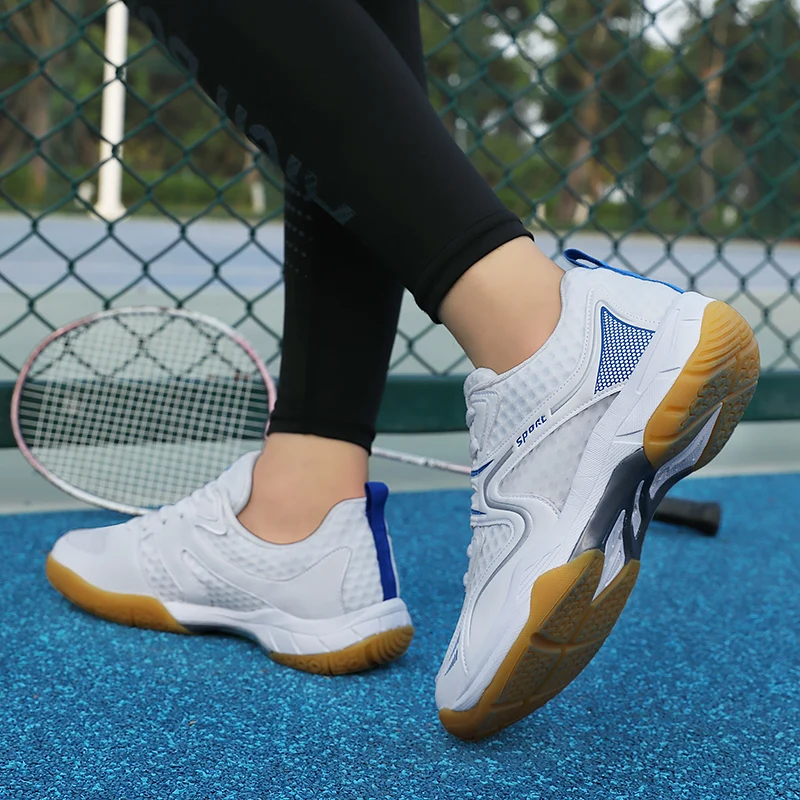 Zapatillas de tenis de ping pong para hombre y mujer, zapatos transpirables antideslizantes para entrenamiento al aire libre, calzado de Pickleball para atletismo, novedad