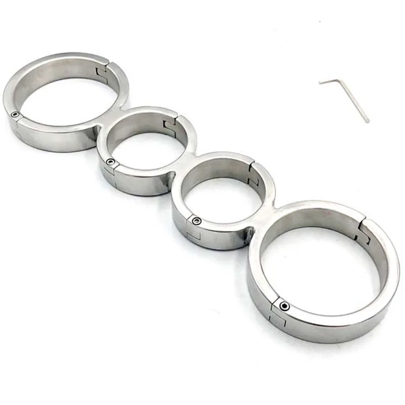 

Stainless Steel Metal Chain Ankle Cuffs BDSM Bondage Lock Slave Restraints Legcuffs Adult Games Fetish Sex Toys For Couples