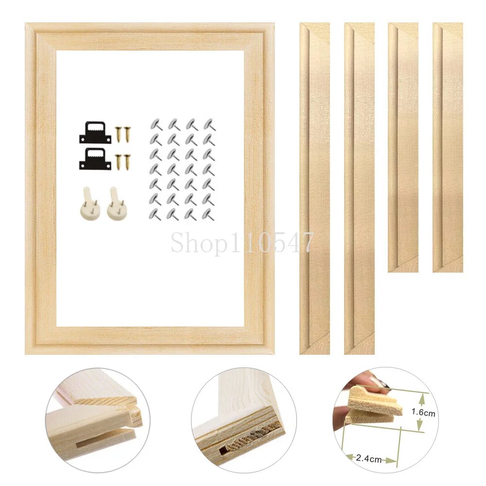 DIY Square Wood Frames 20cm 25cm 35cm 40 Canvas Oil Painting Frames Wood Frame for Diamond Painting Wall Art Frame Customizable