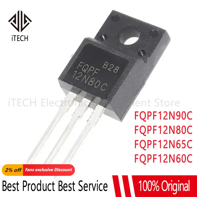 5PCS FQPF12N60C FQPF12N60 TO-220F FQPF12N65C FQPF12N65 12N65 FQPF12N80C FQPF12N80 12N80 FQPF12N90C FQPF12N90 12N80 MOS