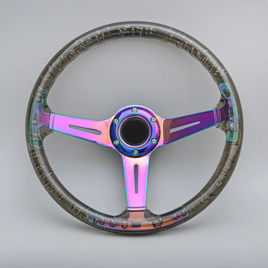 スポーツステアリングホイール,クリアクリスタル,アクリルバブル,jdm