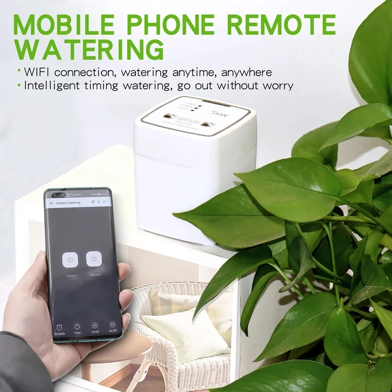 Garden Automatic Watering Device Intelligent Drip Irrigation System 20 Potted WIFI Connection Mobile APP Control Water Pump