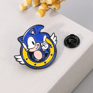 Anime Cartoon Sonic Die Hedgehog -Broschen, Stifte, Embleme, Reversnadel, Pin Emaille, Rucksack, Accessoires -Tasche, Geschenke für Freunde 8 Hauptverkaufsfreunde von Sonic - №7