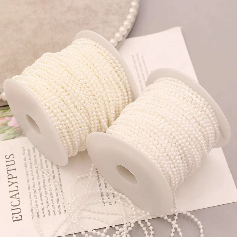 5 m/lotto 3/4/5/6mm Craft Faux imitazione perle perline catena linea per fai da te decorazione della festa nuziale risultati dei monili accessori