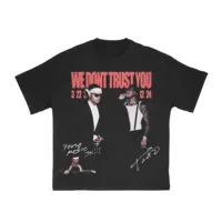 Urban Boomin Heroes and Villains Retro T-shirt Men's 100% Cotton Top Children's fashion streetwear Summer high-quality top
